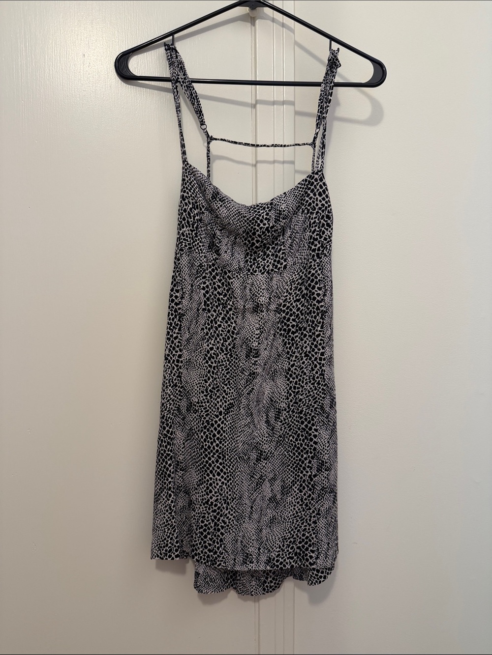 Free People Black & White Animal Print Slip Dress size small
